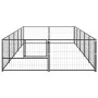 Perrera acero 10 m² negra by vidaXL, Dog kennels and fences - Ref: Foro24-3082112, Price: 248,67 €, Discount: %