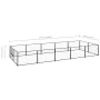 Perrera acero 10 m² negra by vidaXL, Dog kennels and fences - Ref: Foro24-3082112, Price: 248,67 €, Discount: %