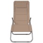 Klappbare Sonnenliege 2 Stück Textilene Stahl mit Taupe-Beschichtung von vidaXL, Liegen - Ref: Foro24-360174, Preis: 157,77 €...