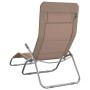 Klappbare Sonnenliege 2 Stück Textilene Stahl mit Taupe-Beschichtung von vidaXL, Liegen - Ref: Foro24-360174, Preis: 157,77 €...
