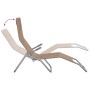 Klappbare Sonnenliege 2 Stück Textilene Stahl mit Taupe-Beschichtung von vidaXL, Liegen - Ref: Foro24-360174, Preis: 157,77 €...
