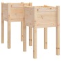 Pflanzgefäße 2 Stück aus massivem Kiefernholz 40x40x70 cm von vidaXL, Töpfe und Pflanzgefäße - Ref: Foro24-810790, Preis: 46,...