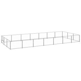 Silberner Zwinger 21 m² Stahl von vidaXL, Hundehütten und Zäune - Ref: Foro24-3082139, Preis: 327,60 €, Rabatt: %