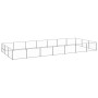 Silberner Zwinger 21 m² Stahl von vidaXL, Hundehütten und Zäune - Ref: Foro24-3082139, Preis: 327,60 €, Rabatt: %