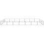 Silberner Zwinger 21 m² Stahl von vidaXL, Hundehütten und Zäune - Ref: Foro24-3082139, Preis: 327,60 €, Rabatt: %