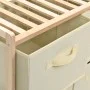 Storage shelf with 6 beige cedar wood fabric baskets by vidaXL, Lockers and storage cabinets - Ref: Foro24-246439, Price: 58,...
