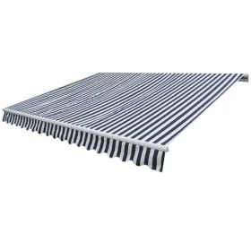 Toldo plegable de operación manual 300 cm azul y blanco by vidaXL, Awnings - Ref: Foro24-275552, Price: 214,00 €, Discount: %