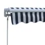 Toldo plegable de operación manual 300 cm azul y blanco by vidaXL, Awnings - Ref: Foro24-275552, Price: 214,00 €, Discount: %