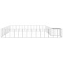 Silberner Zwinger 37,51 m² Stahl von vidaXL, Hundehütten und Zäune - Ref: Foro24-3082248, Preis: 632,04 €, Rabatt: %