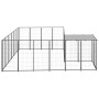 Schwarzer Zwinger 8,47 m² Stahl von vidaXL, Hundehütten und Zäune - Ref: Foro24-3082212, Preis: 380,94 €, Rabatt: %