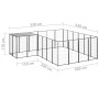Schwarzer Zwinger 8,47 m² Stahl von vidaXL, Hundehütten und Zäune - Ref: Foro24-3082212, Preis: 380,94 €, Rabatt: %