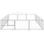 Silberner Zwinger 18 m² Stahl von vidaXL, Hundehütten und Zäune - Ref: Foro24-3082138, Preis: 278,92 €, Rabatt: %