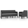 Gartenmöbel-Set 2 Stück anthrazitgraue PP-Rattankissen von vidaXL, Gartensets - Ref: Foro24-3079677, Preis: 353,39 €, Rabatt: %