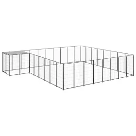 Black kennel 20.57 m² steel by vidaXL, Dog kennels and fences - Ref: Foro24-3082228, Price: 532,16 €, Discount: %