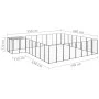 Black kennel 20.57 m² steel by vidaXL, Dog kennels and fences - Ref: Foro24-3082228, Price: 532,16 €, Discount: %