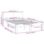 Kleines Doppelbettgestell aus weißem Massivholz, 120 x 190 cm von vidaXL, Betten und Lattenroste - Ref: Foro24-810466, Preis:...