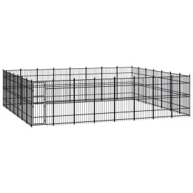Steel outdoor kennel 51.61 m² by vidaXL, Dog kennels and fences - Ref: Foro24-3098001, Price: 1,00 €, Discount: %