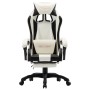 Gaming chair with footrest black and white synthetic leather by vidaXL, Office chairs - Ref: Foro24-287995, Price: 158,43 €, ...