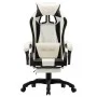 Gaming-Stuhl mit Fußstütze aus schwarzem und weißem Kunstleder von vidaXL, Bürostühle - Ref: Foro24-287995, Preis: 158,44 €, ...