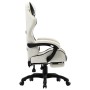 Gaming-Stuhl mit Fußstütze aus schwarzem und weißem Kunstleder von vidaXL, Bürostühle - Ref: Foro24-287995, Preis: 158,43 €, ...