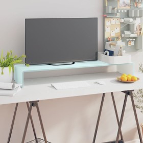 Mueble TV/Elevador de monitor cristal verde 100x30x13 cm