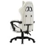 Gaming-Stuhl mit Fußstütze aus schwarzem und weißem Kunstleder von vidaXL, Bürostühle - Ref: Foro24-287995, Preis: 158,44 €, ...
