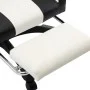 Gaming-Stuhl mit Fußstütze aus schwarzem und weißem Kunstleder von vidaXL, Bürostühle - Ref: Foro24-287995, Preis: 158,44 €, ...