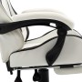 Gaming chair with footrest black and white synthetic leather by vidaXL, Office chairs - Ref: Foro24-287995, Price: 158,43 €, ...