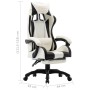 Gaming chair with footrest black and white synthetic leather by vidaXL, Office chairs - Ref: Foro24-287995, Price: 158,43 €, ...