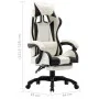 Gaming-Stuhl mit Fußstütze aus schwarzem und weißem Kunstleder von vidaXL, Bürostühle - Ref: Foro24-287995, Preis: 158,44 €, ...