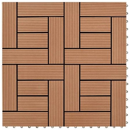 Braune WPC-Verandafliesen, 11 Einheiten, 30 x 30 cm von vidaXL, Böden und Teppiche - Ref: Foro24-41550, Preis: 57,85 €, Rabat...