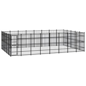 Steel outdoor kennel 36.86 m² by vidaXL, Dog kennels and fences - Ref: Foro24-3097992, Price: 1,00 €, Discount: %