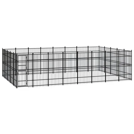Steel outdoor kennel 36.86 m² by vidaXL, Dog kennels and fences - Ref: Foro24-3097992, Price: 1,00 €, Discount: %