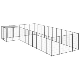 Zwinger schwarz 13,31 m² Stahl von vidaXL, Hundehütten und Zäune - Ref: Foro24-3082238, Preis: 504,68 €, Rabatt: %