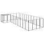 Zwinger schwarz 13,31 m² Stahl von vidaXL, Hundehütten und Zäune - Ref: Foro24-3082238, Preis: 504,68 €, Rabatt: %