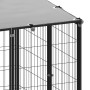 Zwinger schwarz 13,31 m² Stahl von vidaXL, Hundehütten und Zäune - Ref: Foro24-3082238, Preis: 504,68 €, Rabatt: %