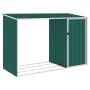 Cobertizo jardín de leña acero galvanizado verde 245x98x159 cm de vidaXL, Cobertizos - Ref: Foro24-46293, Precio: 161,73 €, D...