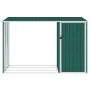 Cobertizo jardín de leña acero galvanizado verde 245x98x159 cm de vidaXL, Cobertizos - Ref: Foro24-46293, Precio: 161,73 €, D...