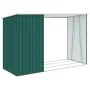 Cobertizo jardín de leña acero galvanizado verde 245x98x159 cm de vidaXL, Cobertizos - Ref: Foro24-46293, Precio: 161,73 €, D...