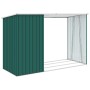Green galvanized steel firewood garden shed 245x98x159 cm by vidaXL, Sheds - Ref: Foro24-46293, Price: 151,55 €, Discount: %