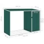 Cobertizo jardín de leña acero galvanizado verde 245x98x159 cm de vidaXL, Cobertizos - Ref: Foro24-46293, Precio: 161,73 €, D...