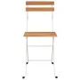 Klappbare Cafeteriastühle, 2 Stück, Stahl und massives Akazienholz von vidaXL, Gartenstühle - Ref: Foro24-319974, Preis: 81,5...