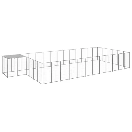 Silberhütte 22,99 m² Stahl von vidaXL, Hundehütten und Zäune - Ref: Foro24-3082223, Preis: 521,01 €, Rabatt: %