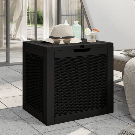 Garten-Aufbewahrungsbox aus schwarzem Polypropylen 55,5x43x53 cm von vidaXL, Aufbewahrungsboxen für den Außenbereich - Ref: F...