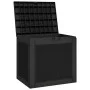 Black polypropylene garden storage box 55.5x43x53 cm by vidaXL, Outdoor storage boxes - Ref: Foro24-364178, Price: 77,11 €, D...