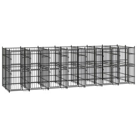 Steel outdoor kennel 12.9 m² by vidaXL, Dog kennels and fences - Ref: Foro24-3097942, Price: 1,00 €, Discount: %