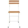Klappbare Cafeteria-Stühle 4 Stück Stahl und massives Akazienholz von vidaXL, Gartenstühle - Ref: Foro24-319975, Preis: 137,6...