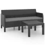 Gartenmöbel-Set, 2-teilig, mit grauen Anthrazit-Rattan-Kissen. von vidaXL, Gartensets - Ref: Foro24-3079668, Preis: 311,45 €,...