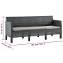 Gartenmöbel-Set, 2-teilig, mit grauen Anthrazit-Rattan-Kissen. von vidaXL, Gartensets - Ref: Foro24-3079668, Preis: 318,84 €,...
