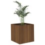 Jardinera de madera contrachapada marrón roble 40x40x40 cm de vidaXL, Maceteros y jardineras - Ref: Foro24-820501, Precio: 36...